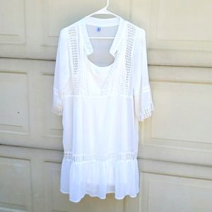 ** 3/$25 ** MISSLOOK sheer dress w/ spaghetti strap slip